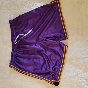 Nike Women’s Vintage Basketball Shorts Purple Gold Yellow Size Medium